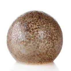 Schelpen tafellamp bol 40 cm creme-goud