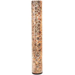 Schelpen vloerlamp goud cilinder groot