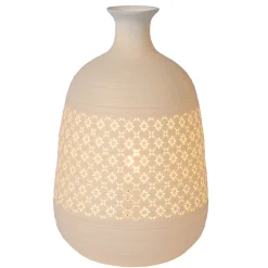 Sfeervolle tafellamp wit porselein decoratief