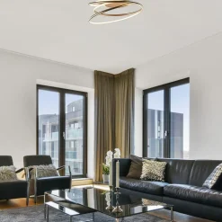 Sierlijke LED plafondlamp ringen goud