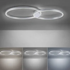Smart plafondlamp aluminium ringen dimbaar