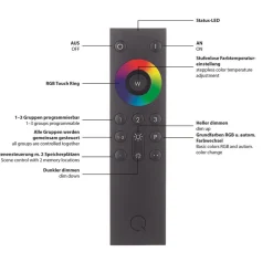 Smart plafondlamp wit met chroom IP44