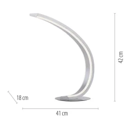 Smart tafellamp boog aluminium met LED