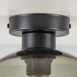 Smoke glazen plafondlamp globe 25 cm