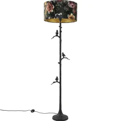 Staande lampvoet Branch zwart z/kap
