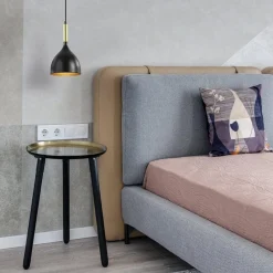 Stijlvolle kleine hanglamp zwart met goud