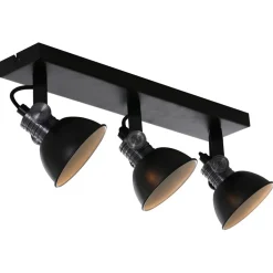 Stoere 3-lichts plafondspot GU10 inclusief LED