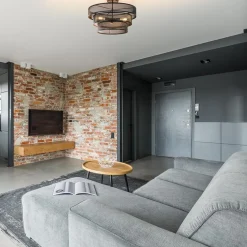 Stoere ronde plafondlamp mat zwart metaal 56 cm