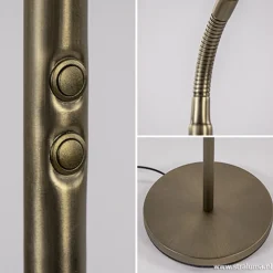 Strak klassieke leeslamp brons dimbaar