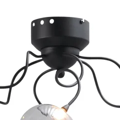 Strak klassieke plafondlamp LED met helder glas