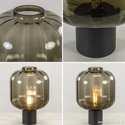 Strak klassieke tafell. met zwart glas