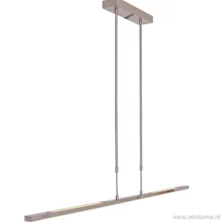 Strakke hanglamp LED staal incl. dimmer