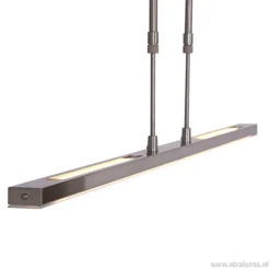 Strakke hanglamp LED staal incl. dimmer