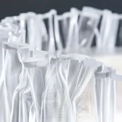 Tafellamp Accordéon 48x37cm prisma/wit