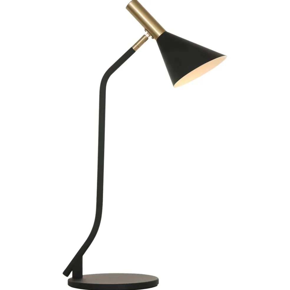 Tafellamp Anne's choice mat zwart met goud