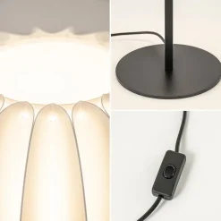 Tafellamp Arena zwart/kap wit