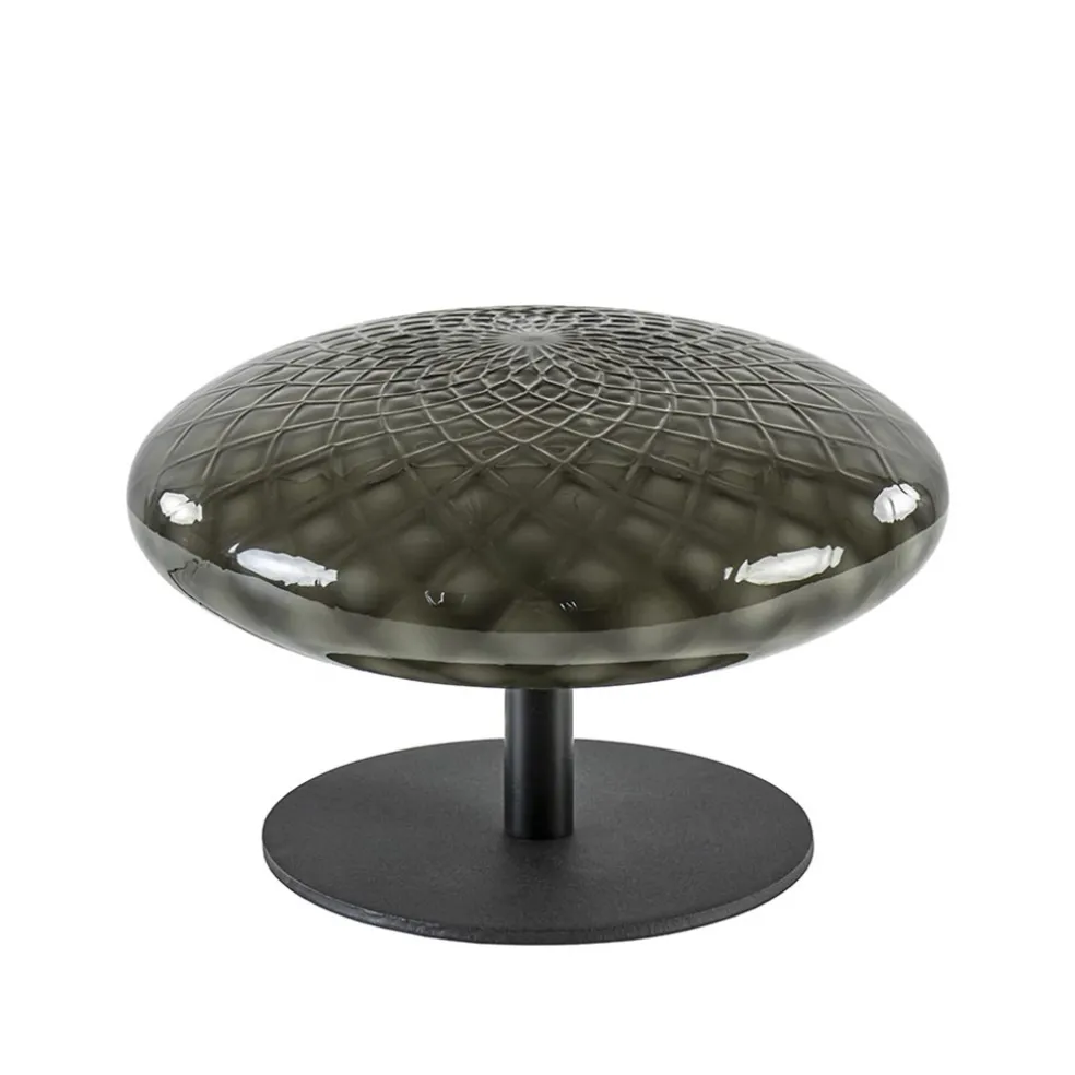 Tafellamp Bottega 30 zwart/smoke glas