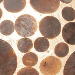 Tafellamp Coin schelpen ufo gold 40cm