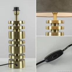 Tafellamp Desley voet z/kap matgoud