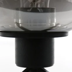 Tafellamp driepoot kegel smoke glas