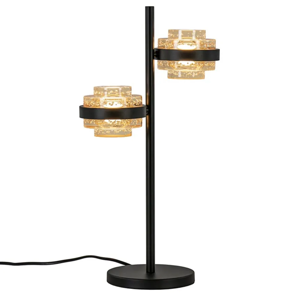 Tafellamp Dynasty zwart/amber