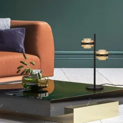 Tafellamp Dynasty zwart/amber