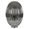 Tafellamp Egg Rib smoke glas