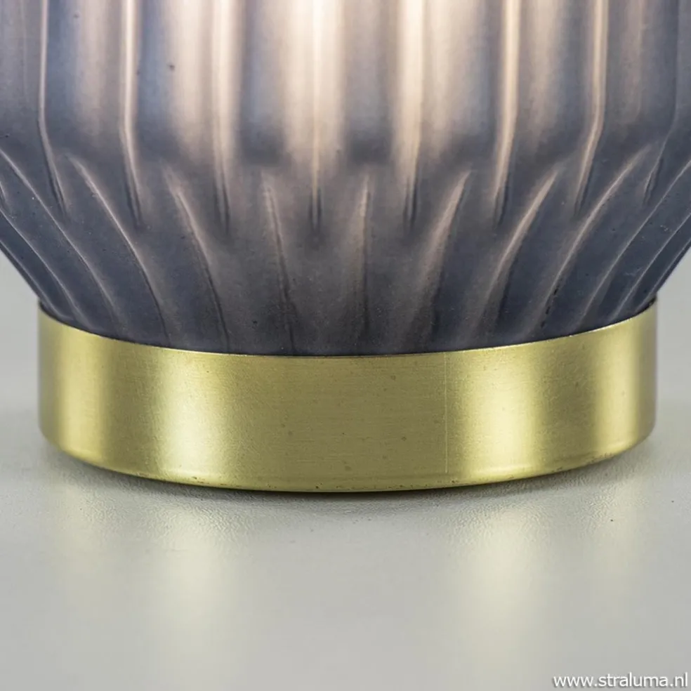 Tafellamp Ivot op batterij mat blauw groot