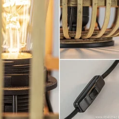 Tafellamp lantaarn bamboe