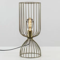 Tafellamp Lazar van Light and Living antiek brons draad