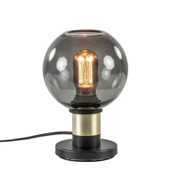 Tafellamp Lazise 15cm zwart/smoke/goud
