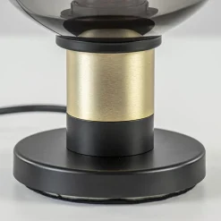 Tafellamp Lazise 15cm zwart/smoke/goud