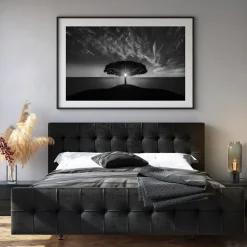 Tafellamp Lett zwart + smoke glas 13cm