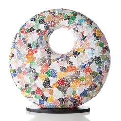 Tafellamp met gat multicolor mozaic