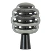 Tafellamp Misty zwart + titanium glas