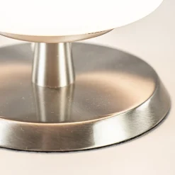 Tafellamp nikkel/glas met touchdimmer
