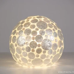 Tafellamp schelpen bol wit