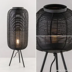 Tafellamp Tomek zwart draad 3-poot 70cm