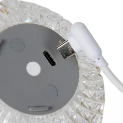 Tafellamp transparant/goud oplaadbaar