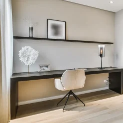 Tafellamp zwart met cilinder kap smoke gradiënt