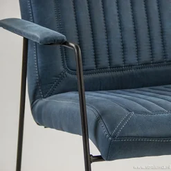 Trendy moderne eetkamerstoel metaal/stof