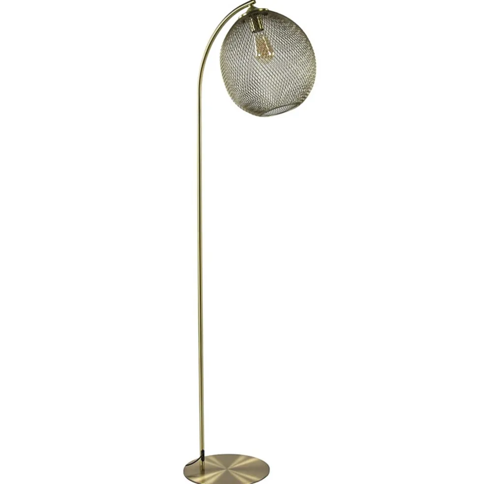 Trendy vloerlamp Moroc goud Light and Living