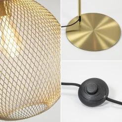 Trendy vloerlamp Moroc goud Light and Living
