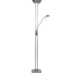 Uplighter met leesarm New Luna nikkel