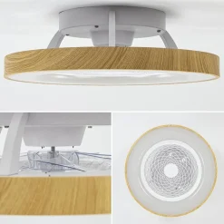 Ventilator Tibet hout/wit afst.bed. cct