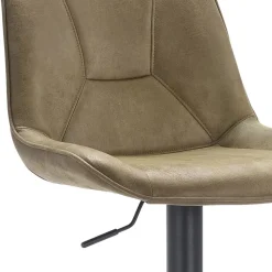 Verstelbare barkruk metalen poot met microleder zitting