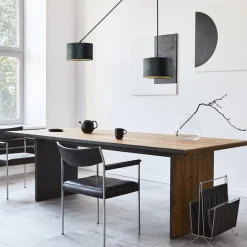 Verstelbare 2-lichts plafondlamp met velvet zwarte kappen