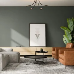 Verstelbare 5-lichts plafondlamp LED met smoke glas