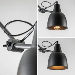 Verstelbare 3-lichts plafondlamp met zwarte kappen