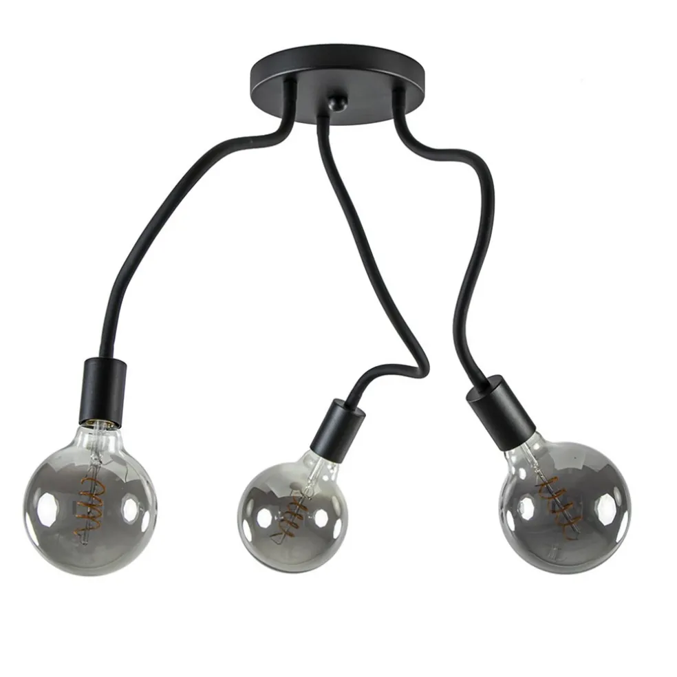 Verstelbare plafondlamp 3-lichts met flexibele armen